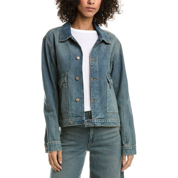 Triarchy womens  Lillian Boxy Western Jacket, xs, Blue