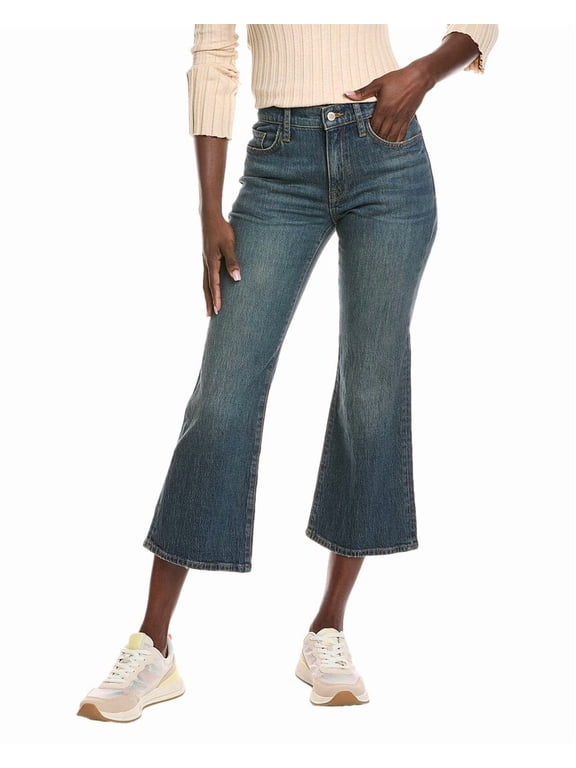 womens Margaret Malibu Vintage Indigo Crop Flare Jean, 24, Blue