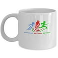 thumbnail image 1 of Triathlon 11 oz Coffee Mug - Don't Drown White Ceramic Gift, 1 of 4