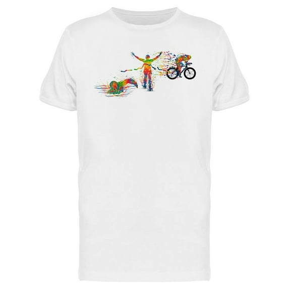 Triathlon Game Design T-Shirt Men -Image by Shutterstock, Male Medium