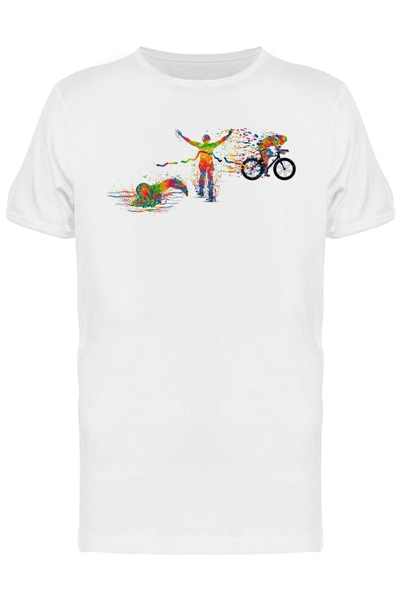 Triathlon Game Design T-Shirt Men -Image by Shutterstock, Male Small