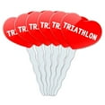 thumbnail image 1 of Triathlon Heart Love Cupcake Picks Toppers - Set of 6, 1 of 1