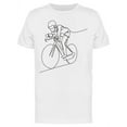 thumbnail image 1 of Triathlon Line Art T-Shirt Men -Image by Shutterstock, Male Large, 1 of 2