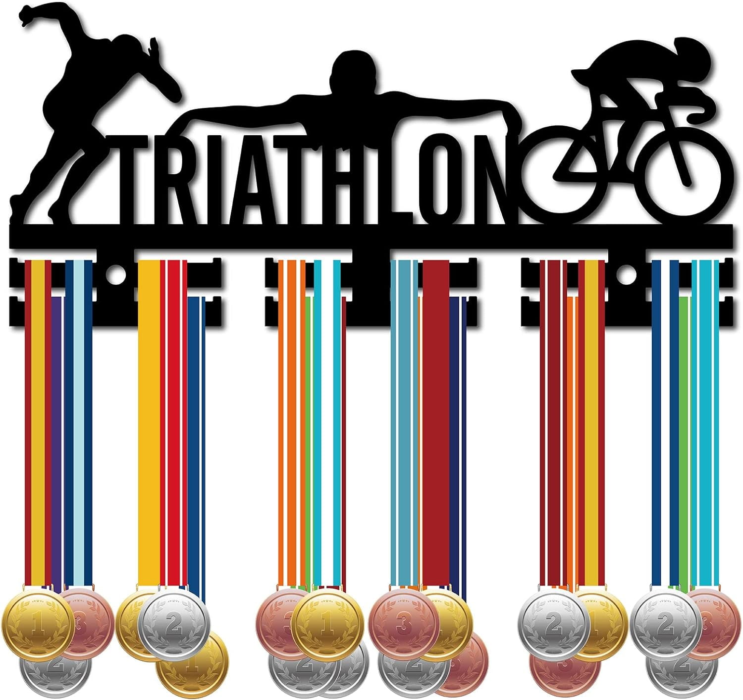 Triathlon Medal Holder Sport Medal Hanger Medal Rack Acrylic Display ...