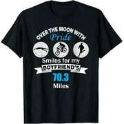 Triathlon T-Shirt Funny 70.3 Miles Support Boyfriend Apparel