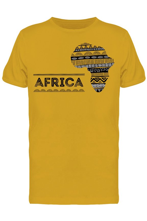 Tribal Africa Map T-Shirt Men -Image by Shutterstock, Male 3X-Large