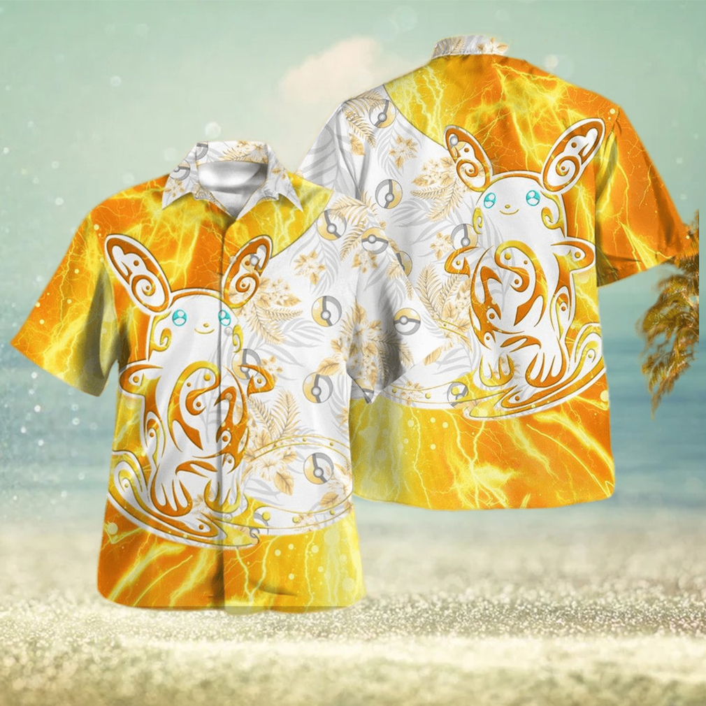Aloha Ryeahchu Tribal Alolan Raichu Design Hawaiian Shirt and Short - Walmart.com