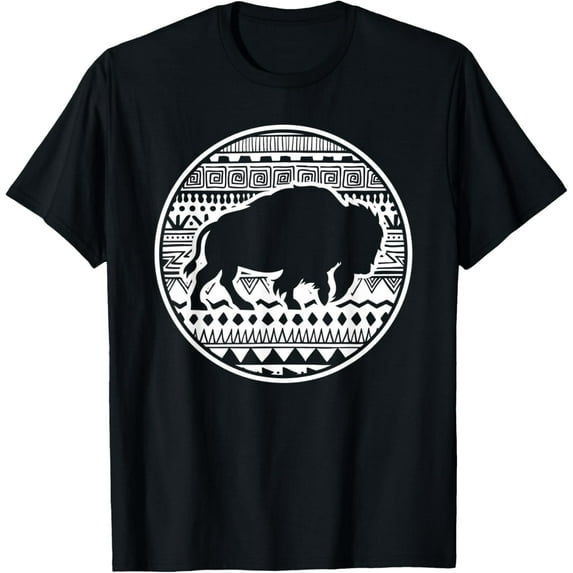 Tribal American Bison Native American Vintage Buffalo T-Shirt