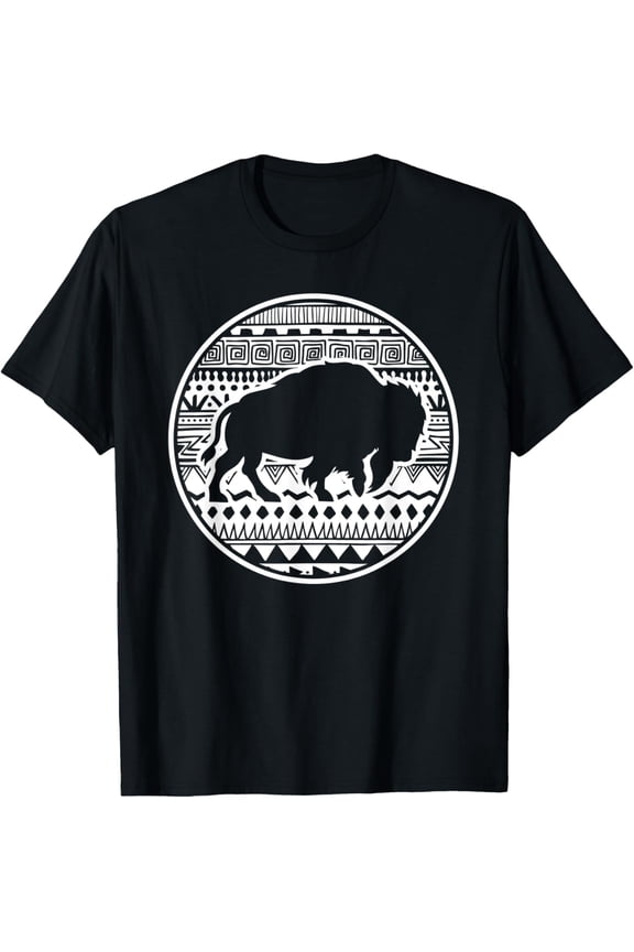 Tribal American Bison Native American Vintage Buffalo T-Shirt