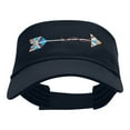 thumbnail image 1 of Tribal Arrow Embroidered Cotton Twill Visor - Navy OSFM, 1 of 5