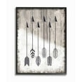 thumbnail image 1 of Tribal Arrow Feather Pattern Black And White Design XXL Framed Giclee Texturized Art by Ziwei Li, 1 of 7