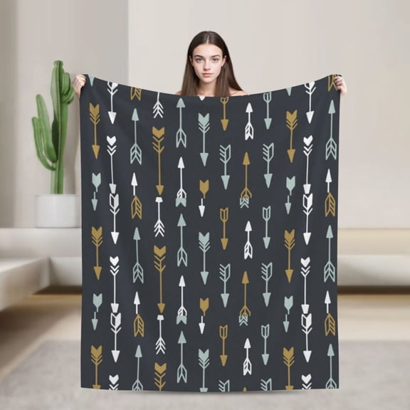 Tribal Arrows Blanket, Gifts for Men Women, Cozy Warm Flannel Throw Blankets for Home Decor Bed Couch 40"x30"