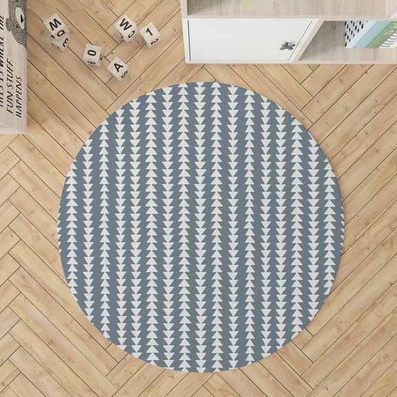 Tribal Arrows Blue Kids Play Mat