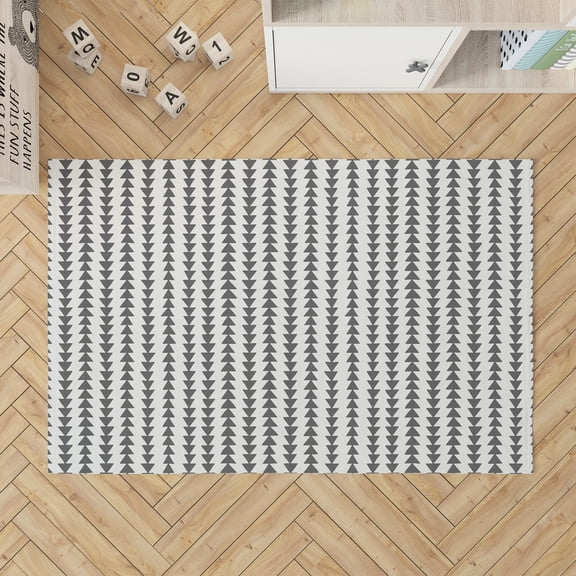 Tribal Arrows Ivory Charcoal Kids Play Mat