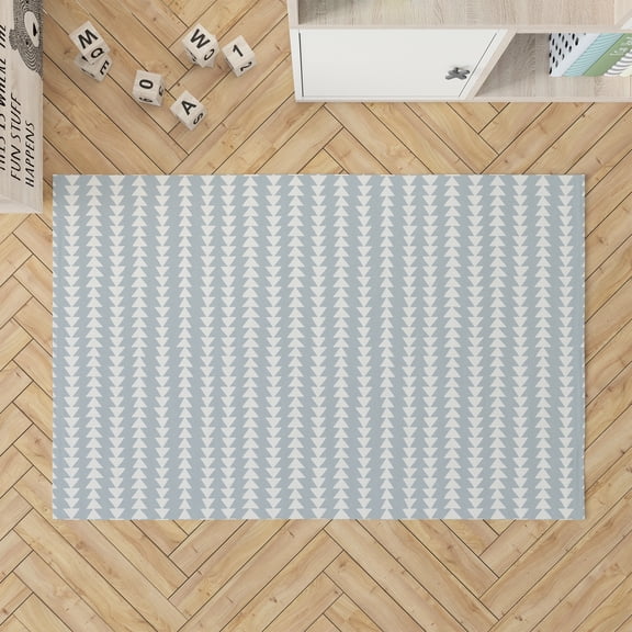 Tribal Arrows Slate Blue Kids Play Mat