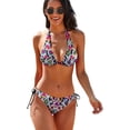 thumbnail image 1 of Tribal Aztec Geometric Art Women Two Piece Swimsuit, Sexy Swimwear Halter, String Triangle Bikini Sets, 1 of 4