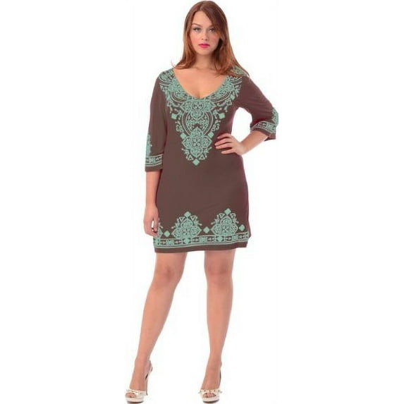 Tribal Bell-Sleeve Dress