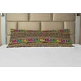 thumbnail image 1 of Tribal Body Pillow Case Cover with Zipper, Design with Colorful Geometrical Details Borders Vector Themed Print, Decorative Accent Long Pillowcase, Multicolor, by Ambesonne, 1 of 1
