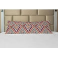 thumbnail image 1 of Tribal Body Pillow Case Cover with Zipper, Retro Diagonal Ethno Pattern with Geometric Shapes Artwork, Decorative Accent Long Pillowcase, Purple and Teal, by Ambesonne, 1 of 1