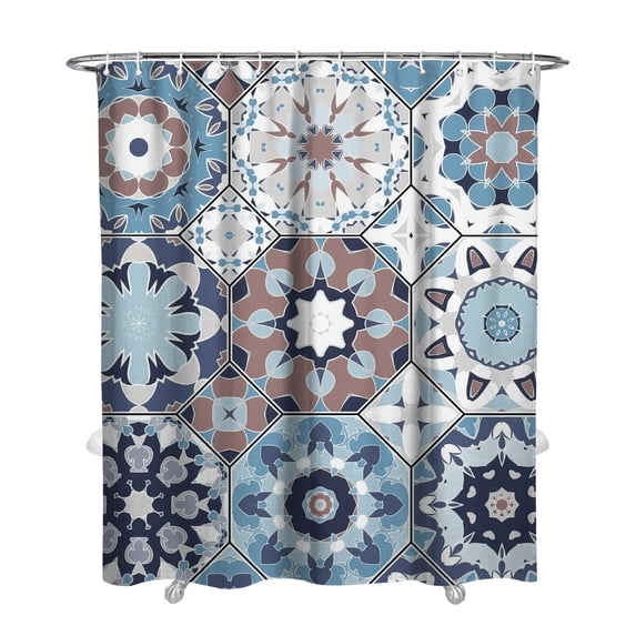 Tribal Bohemian Shower Curtain 72x84 Inches Vintage Inspired Polyester Fabric Bathroom Decor