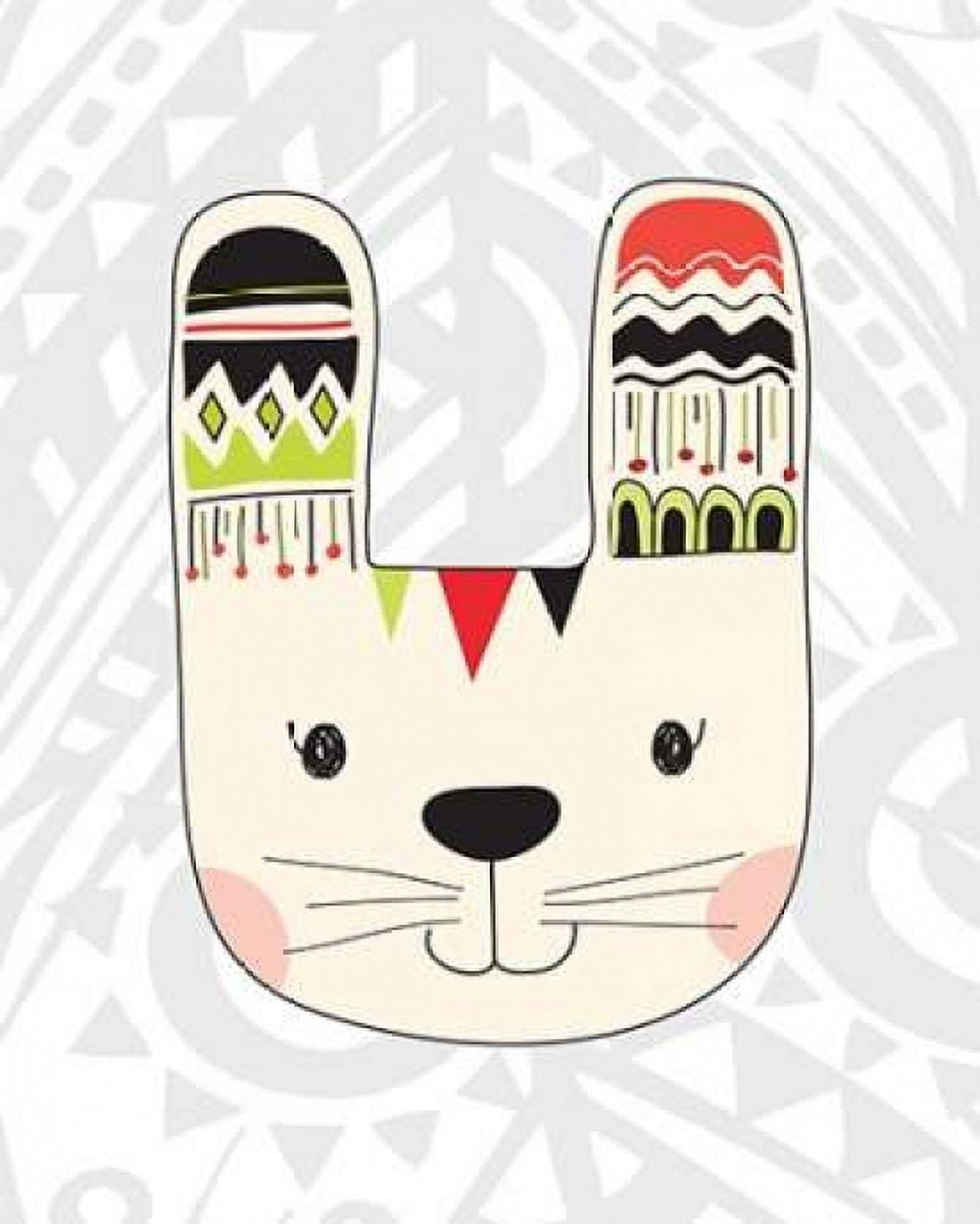 Tribal Bunnies Canvas Art - Tamara Robinson (24X30)