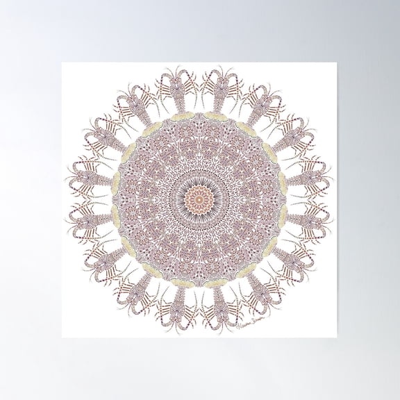 Tribal Caribbean Lobster Mandala 3 Poster Wall Art, Modern Wall Decor For Living Room Bedroom, 30x30 UNFRAMED