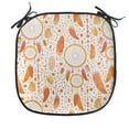 thumbnail image 1 of Tribal Chair Seating Cushion, Various Sized Dreamcatchers Native Change Illustration, Soft Seat Pads for Office with Anti-slip Backing, 16"x16", Orange White, by Ambesonne, 1 of 6
