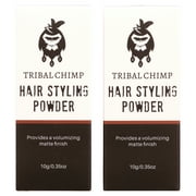 Tribal Chimp Hair Styling Powder, Volumizing & Texturizing, Colorless Matte Finish, 0.35 oz, 10 g Pack of 2