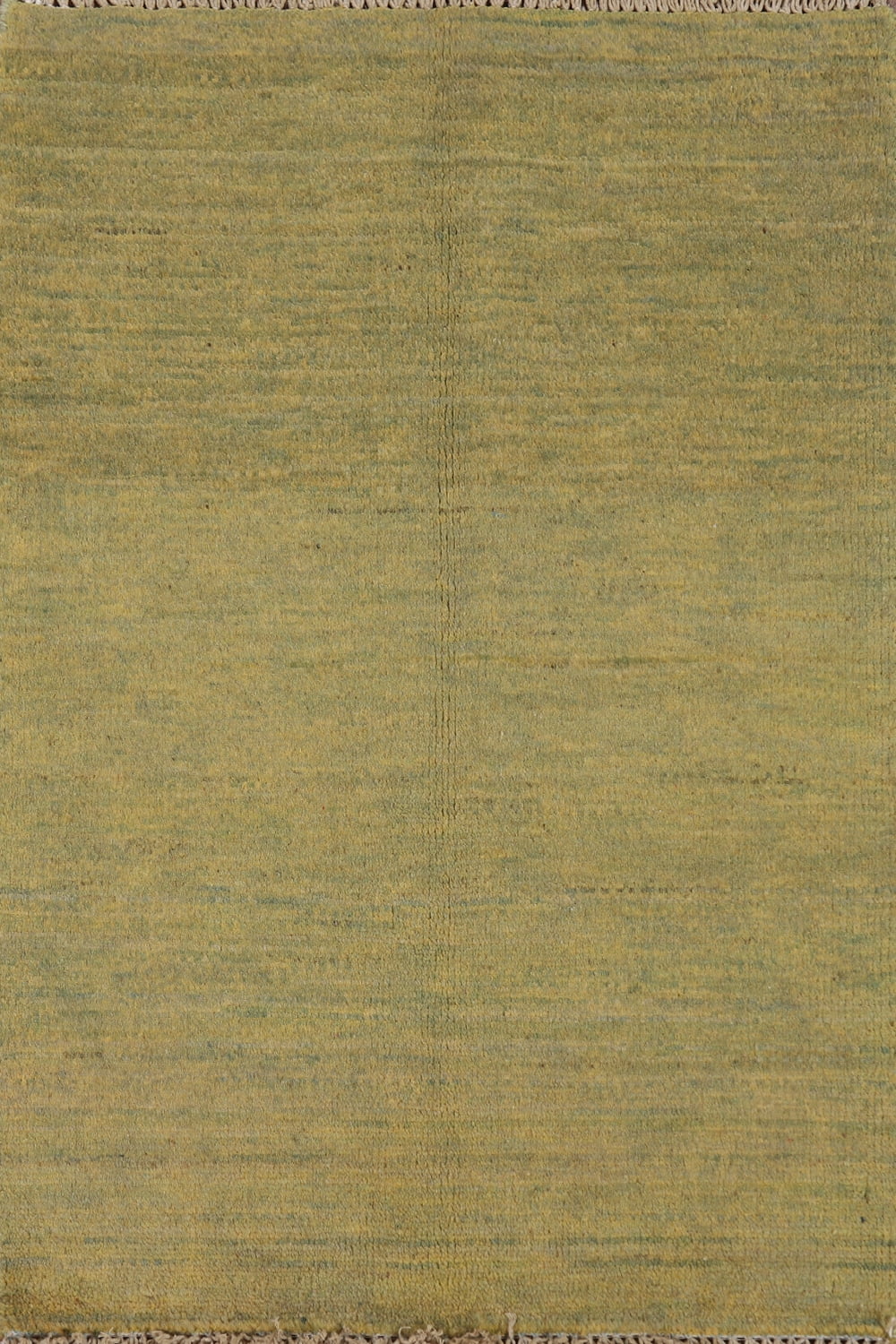 Hand-Knotted Yellow and Gold Wool Oriental Accent Rug 2x3