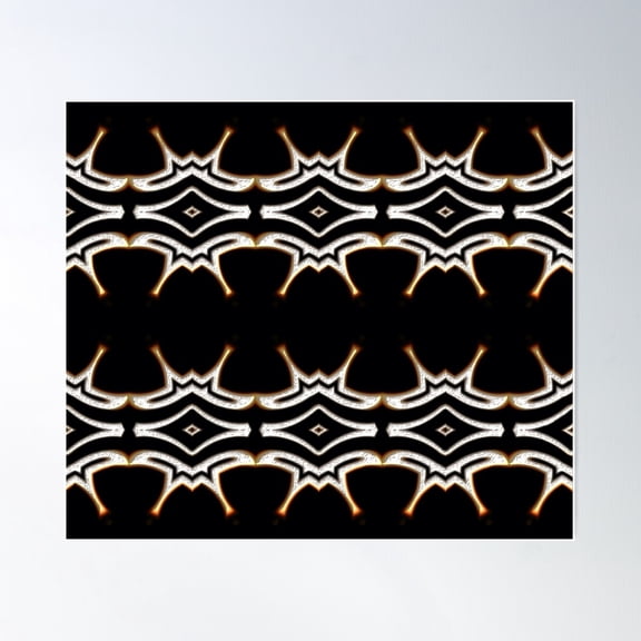 Tribal Connection . Abstract Flower Pattern . Warm Earthy Colours . #3 Poster Wall Art, Modern Wall Decor For Living Room Bedroom, 16x24 UNFRAMED