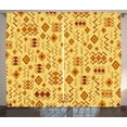 thumbnail image 1 of Ambesonne African Curtains 2 Panel Set, Quirky Art Forms, 108" x 63", Sand Brown Ginger, 1 of 3