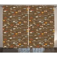 thumbnail image 1 of Ambesonne Colorful Curtains 2 Panel Set, Eastern Style, 108" x 96", Multicolor, 1 of 2