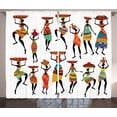 thumbnail image 1 of Ambesonne Tribal Curtains 2 Panel Set, Women, 108" x 90", Multicolor, 1 of 3