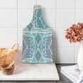thumbnail image 1 of Tribal Cutting Board, Geometric Bohemian Design Vintage Pastel Colors Art, Decorative Tempered Glass Cutting and Serving Board, Wine Bottle Shape, Pale Pink and Teal, by Ambesonne, 1 of 1