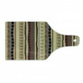 thumbnail image 1 of Tribal Cutting Board, Striped Pattern with Vertical Wavy Stripes and Geometric Abstract Ornaments, Decorative Tempered Glass Cutting and Serving Board, Wine Bottle Shape, Multicolor, by Ambesonne, 1 of 1