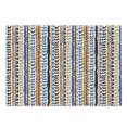 thumbnail image 1 of Tribal Cutting Board, Watercolor Chevron Zigzags Brush Strokes Herringbone Lines, Decorative Tempered Glass Cutting and Serving Board, Large Size, Navy Blue Orange Black, by Ambesonne, 1 of 1