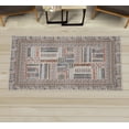 thumbnail image 1 of Tribal Decorative Rug, Ethnic Folk Ornaments Zigzags Dots and Curves in Modern Geometric Influences, Quality Carpet for Bedroom Dorm and Living Room, 6 Sizes, Ivory Rust Indigo, by Ambesonne, 1 of 1