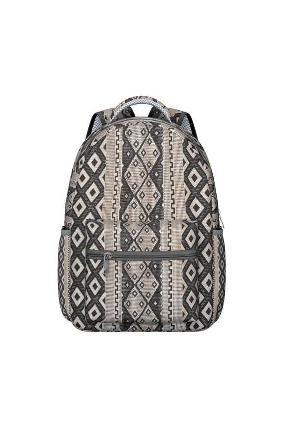 Tribal Design Bohemian Backpack - Reinforced Stress Points & 17" Padded Laptop Zone | Campus Companion