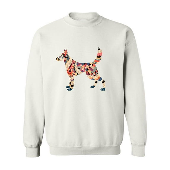 Tribal Dog Design Sweatshirt Men -Image by Shutterstock, Male Medium