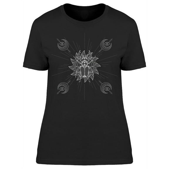 Tribal Doodles Universe Beetle T-Shirt Women -Image by Shutterstock, Female 3X-Large
