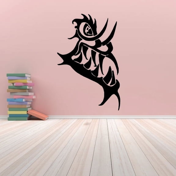 Tribal Dragon Face Decal - 36 Inches