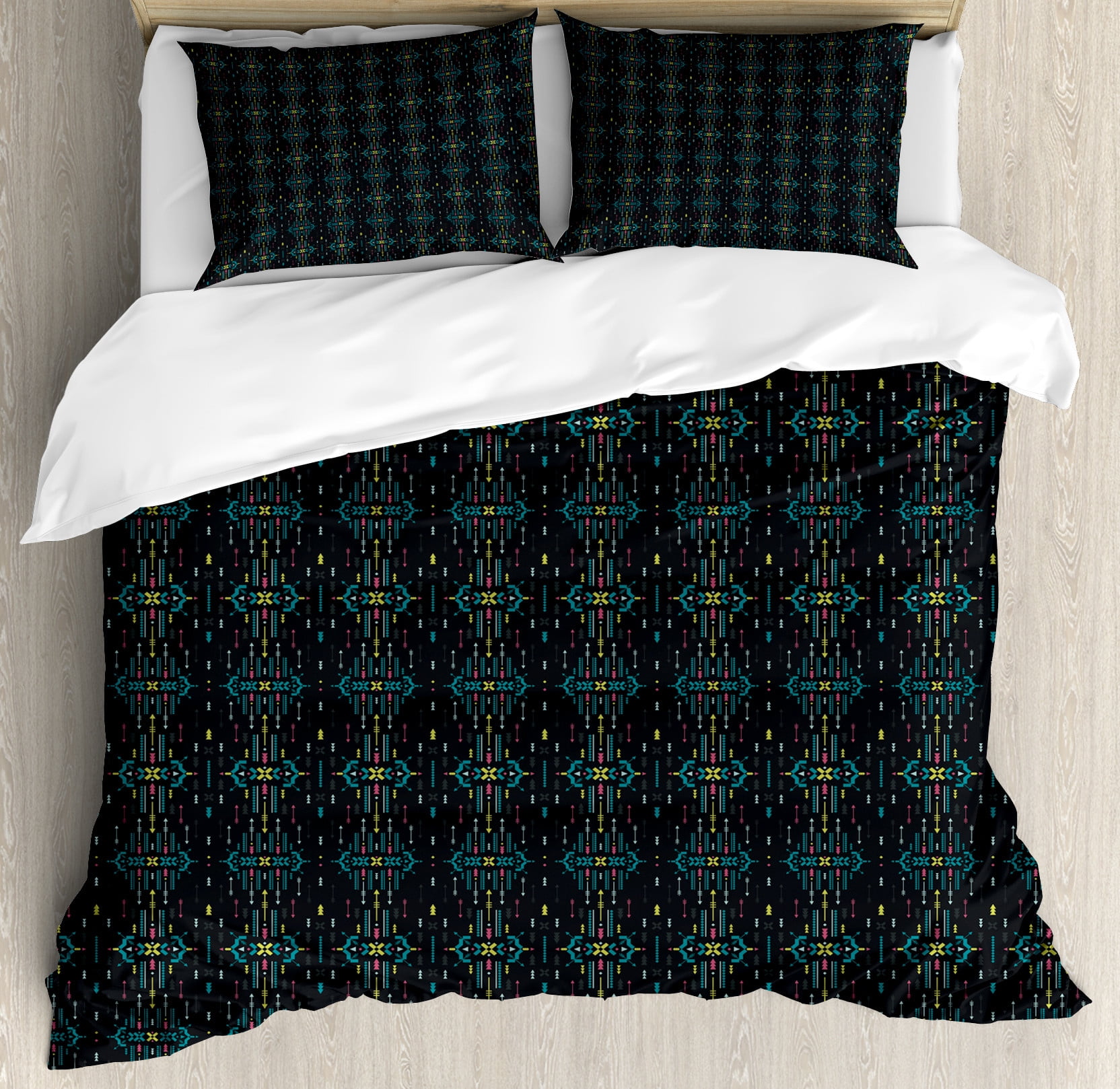 Totem Pattern Print Duvet Cover Bedding Set