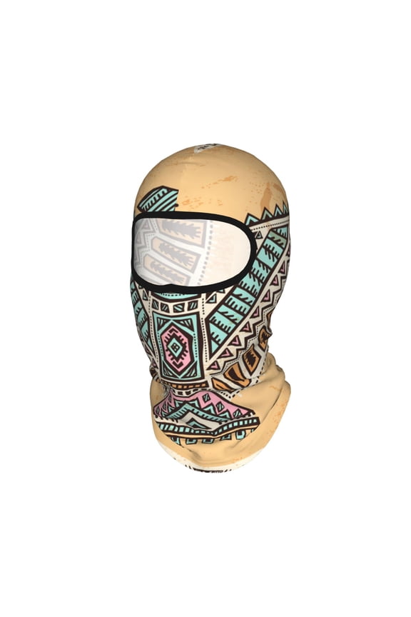Tribal Eagle Symbols Native American Unisex Balaclava Ski Mask Full Face Cover for Cold Weather & UV Protection, Breathable Cooling Helmet Liner