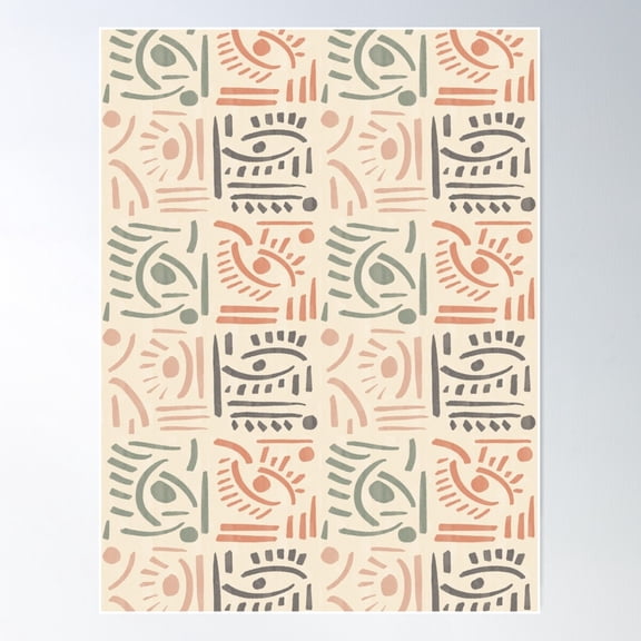 Tribal Eyes Poster Wall Art, Modern Wall Decor For Living Room Bedroom, 16x24 UNFRAMED
