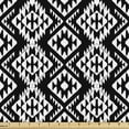 thumbnail image 1 of Ambesonne Tribal Fabric by the Yard Upholstery, Monochrome Aztec Pattern, 2 Yards, Black and White, 1 of 4