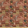 thumbnail image 1 of Ambesonne Tribal Fabric by the Yard Upholstery, Prehistoric Animal Drawings, 3 Yards, Cinnamon Khaki, 1 of 4