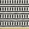thumbnail image 1 of Ambesonne Tribal Fabric by the Yard Upholstery, Curvilinear Lines and Shapes, 10 Yards, Charcoal Grey Eggshell, 1 of 4