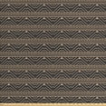 thumbnail image 1 of Ambesonne Tribal Fabric by the Yard Upholstery, Aztec Pattern Triangle Wave, 3 Yards, Tan and Dark Grey, 1 of 4
