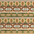 thumbnail image 1 of Ambesonne Tribal Fabric by the Yard Upholstery, Aztec Mayan Style Stripe, 2 Yards, Green Brown Amber, 1 of 4