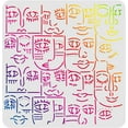 thumbnail image 1 of Tribal Faces Drawing Painting Stencils Templates (11.8x11.8inch) Plastic Tribal Faces Stencils Decoration Square Stencils for Painting on Wood Floor Wall and Fabric, 1 of 7